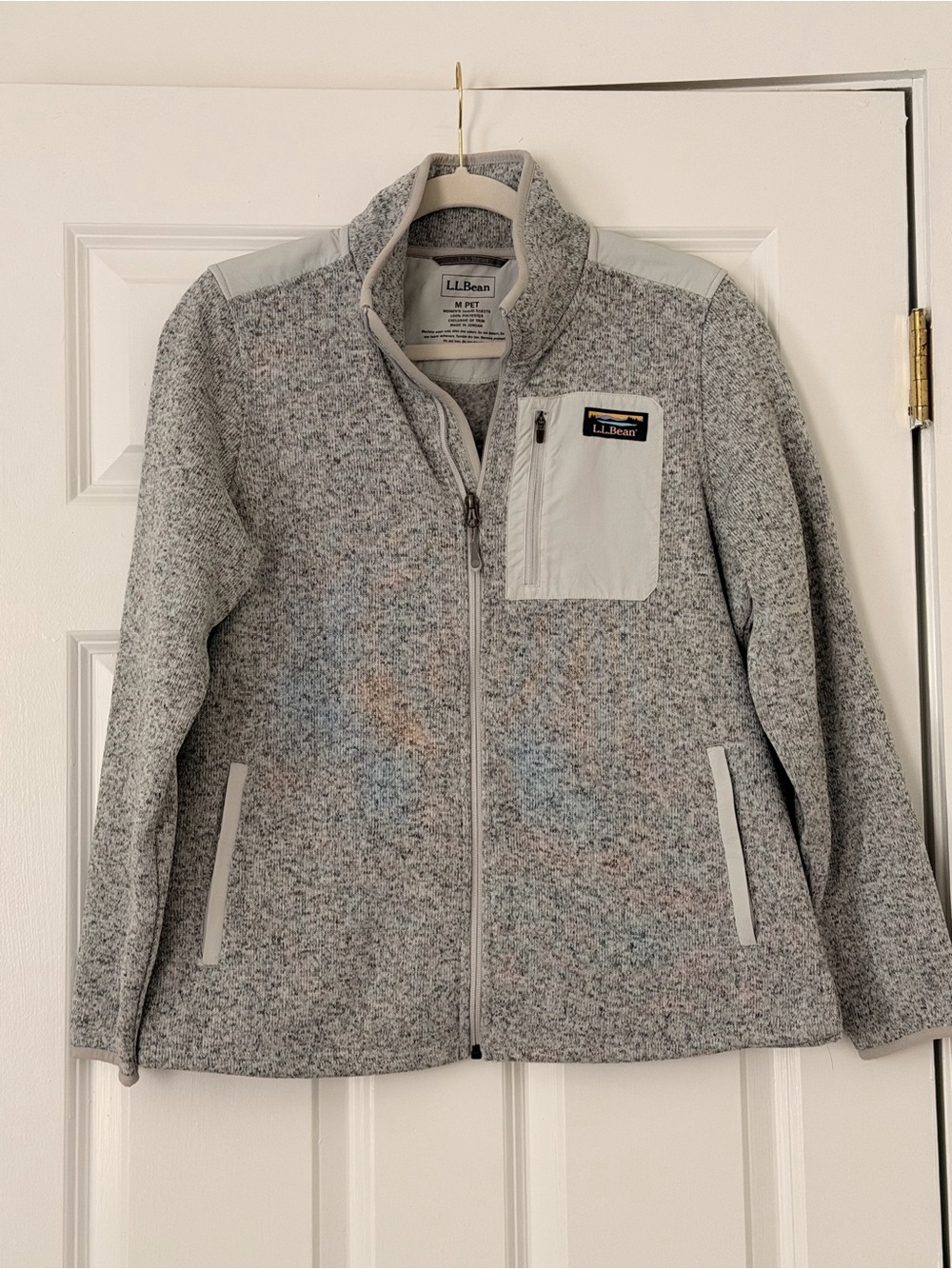 L.L. Bean Women's Light Gray Full-Zip Fleece Jacket